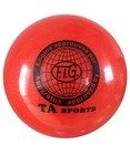 Мяч для х/г TA sport RGB-102 19 см, красный, с блестками