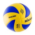 Мяч вол. ''MIKASA MVA350'', р.5, синт.кожа (ПВХ), маш. сшивка, 8 пан, желто-синий