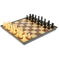 Игра настольная 2 в 1: шашки, шахматы, коричнево-бежевая доска 26 ? 26 см, в коробке
