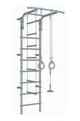 ДСК Pastel 2 цв.голубой-серый (регулируемый турник. веревочная лестница, тарзанка, кольца)